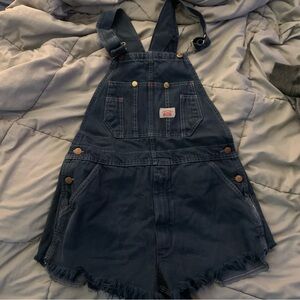 Vintage round house overalls cut off short